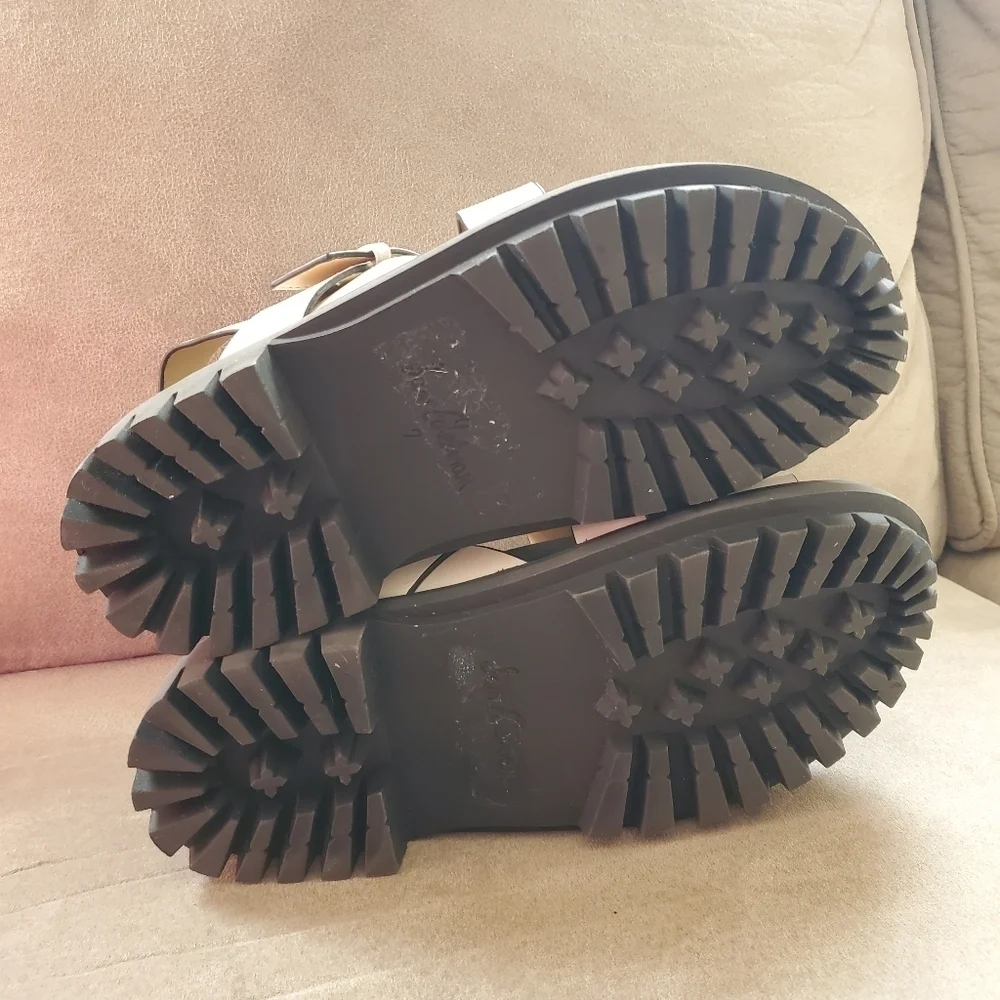 Sam Edelman Women Eleanora Sandal Shoe Size 7 Lug Sole Leather Ankle Strap